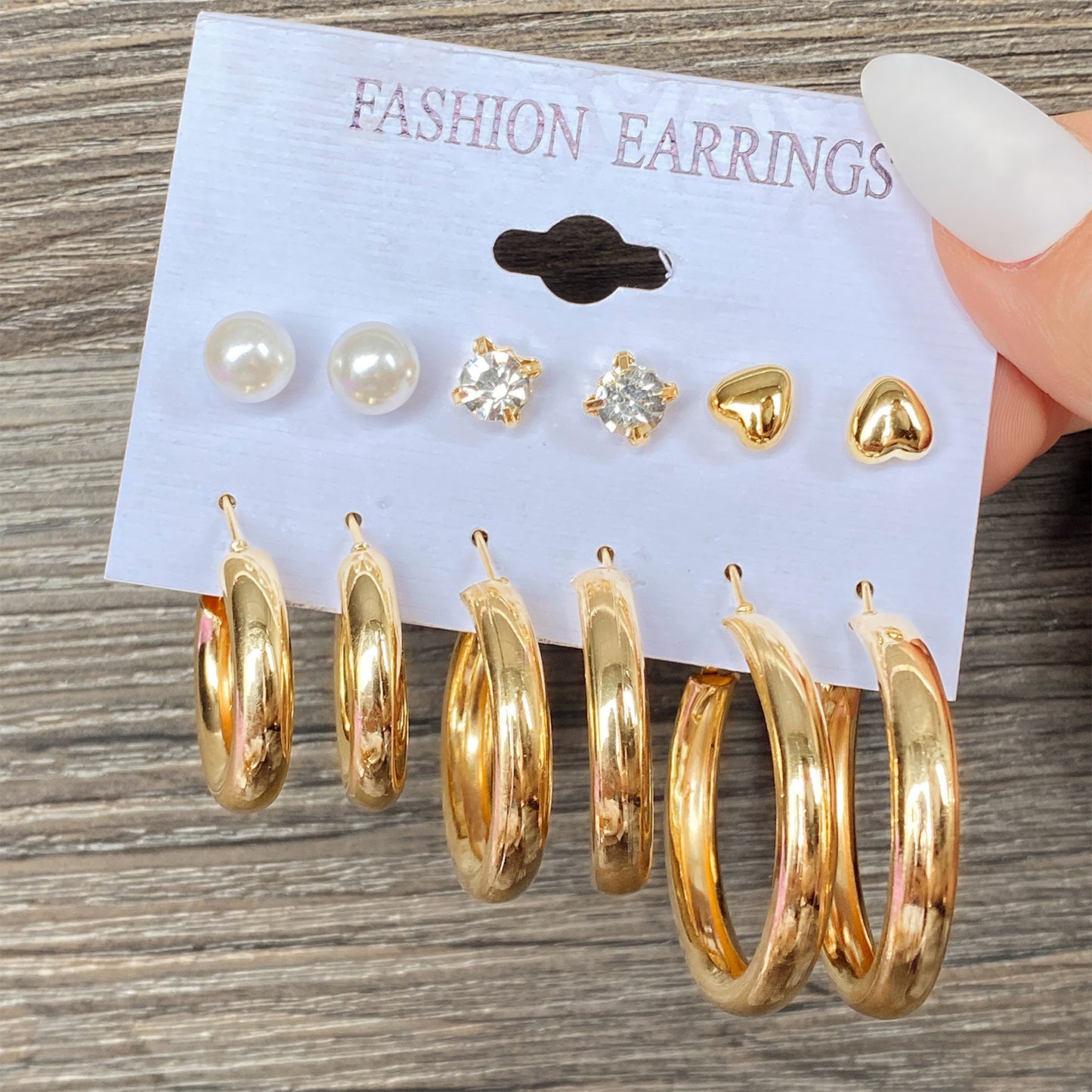 Women's Geometric Circle And Pearl Butterfly Exaggerated Earrings