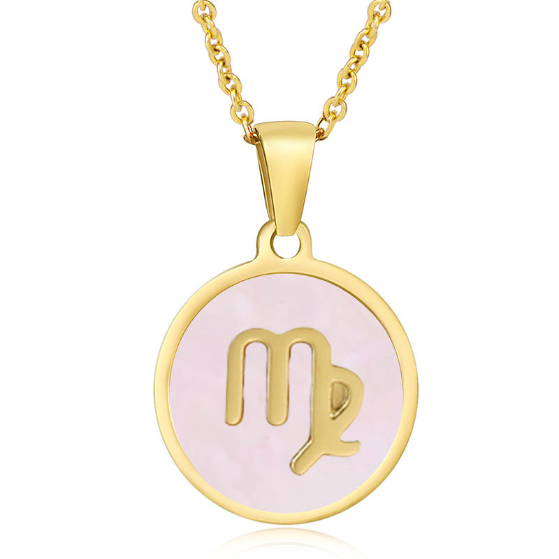 Shell Twee Constellations Stainless Constellation Pendant Necklaces