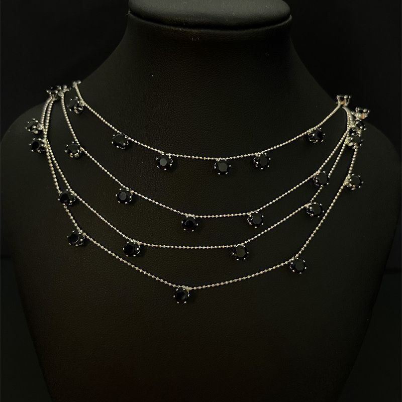 Colliers à pampilles de mariage à la mode en Zircon Rose étoilé