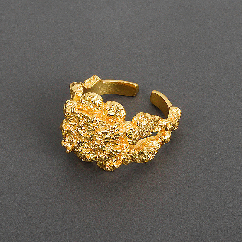 Niche Irregular Texture Female Cold Switchable Index Rings