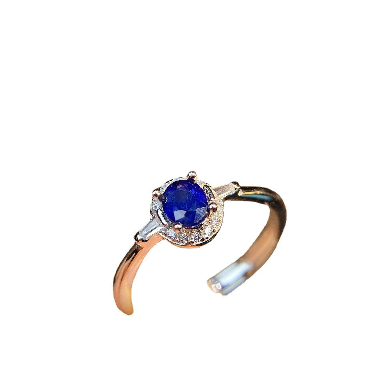 Women's Drainage Welfare Colored Gems Open Simple Rings