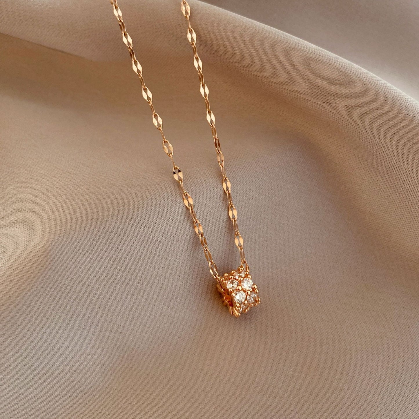 Colliers Mori ronds rétro en diamant à Double rangée pour femmes, Style coréen