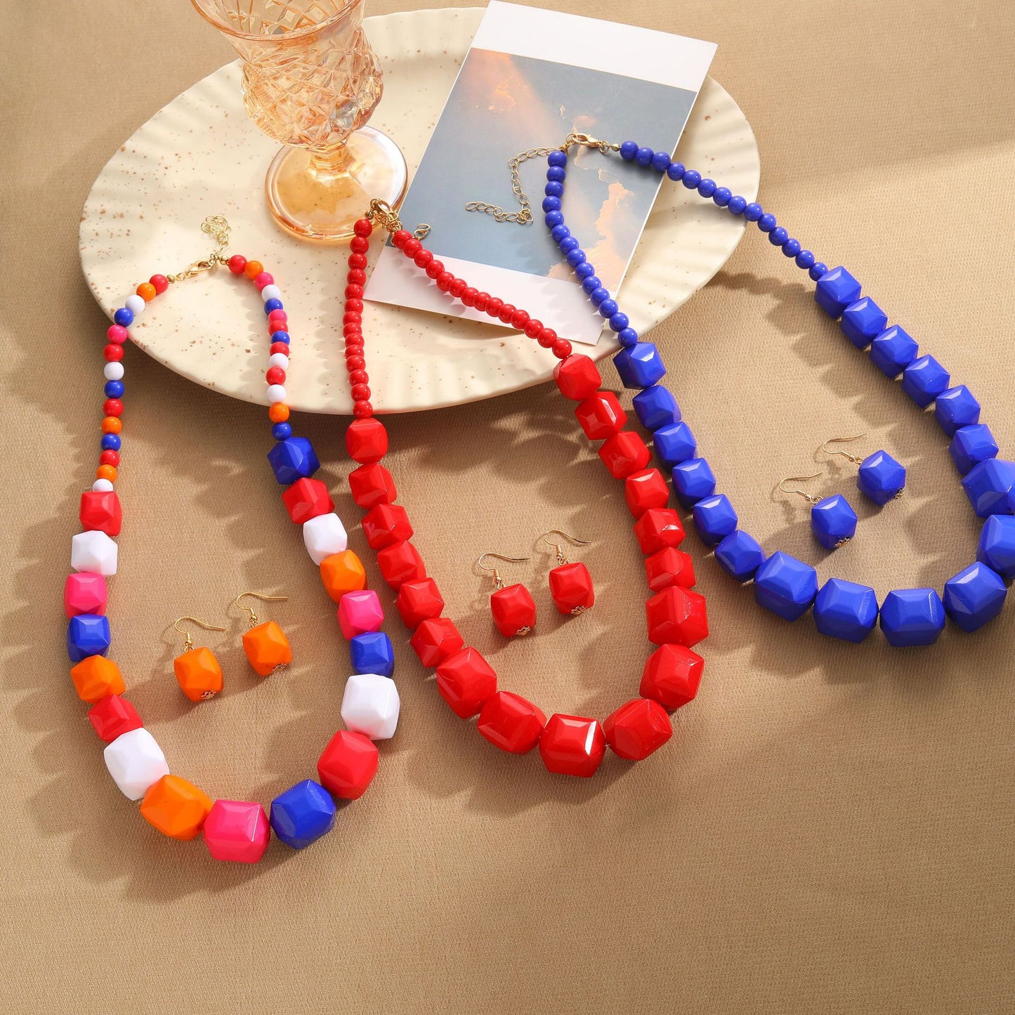 Acrylic Metal Exaggerated Artistic Retro Personalized Necklaces
