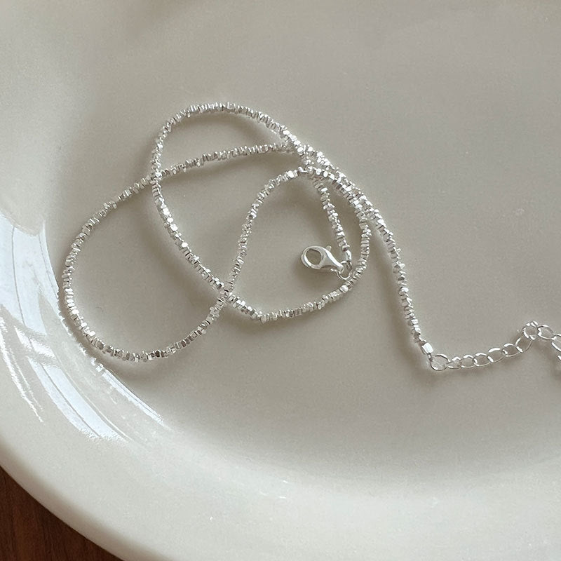 Women's Sier Small Pieces Of Chain Simple Design Necklaces
