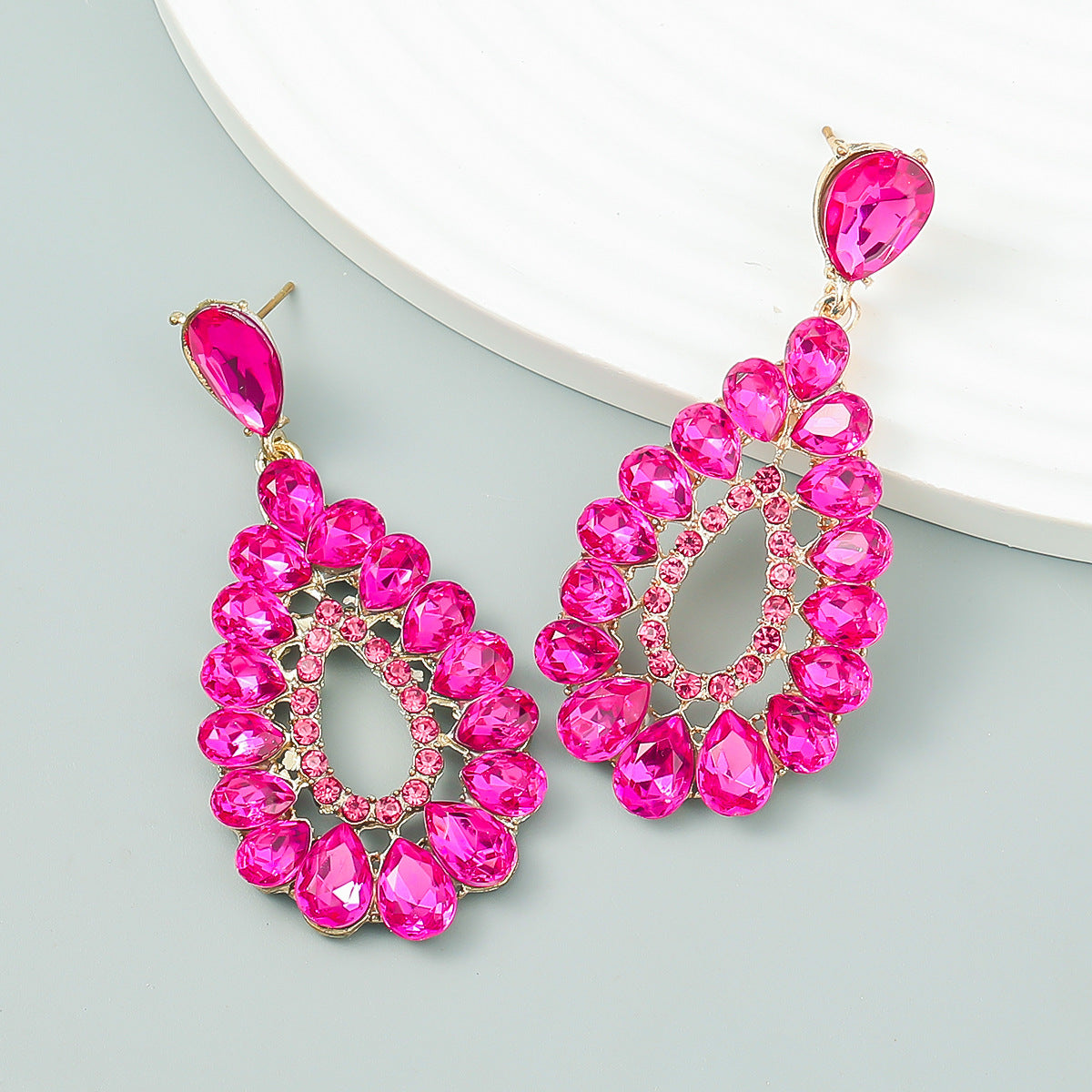 Women's Style Alloy Acrylic Diamond Drop-shaped For Earrings