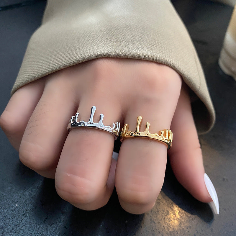 Crown Female Trend Zeigefinger mit öffnenden einfachen Ringen