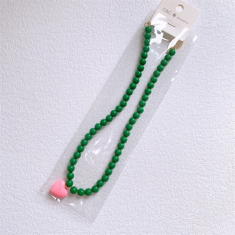 Perles fleur amour accessoires décoratifs perle papillon chaîne colliers