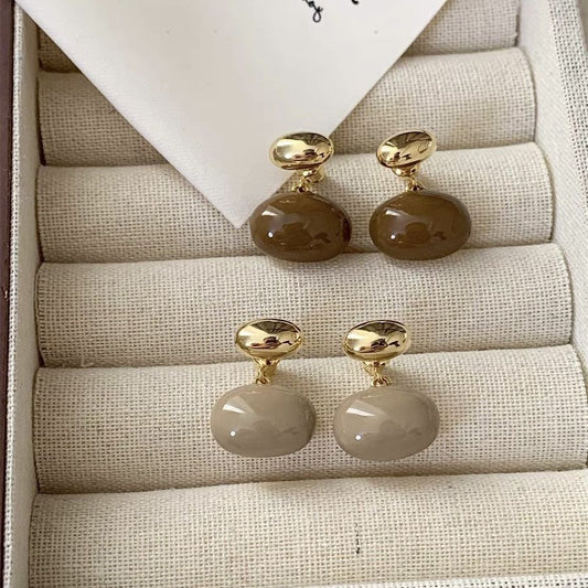 Elegant French Pearl Drip Glazed Two Earrings
