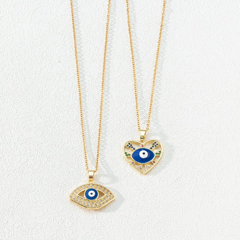 Wind Devil's Eye French Oil Drop Necklaces