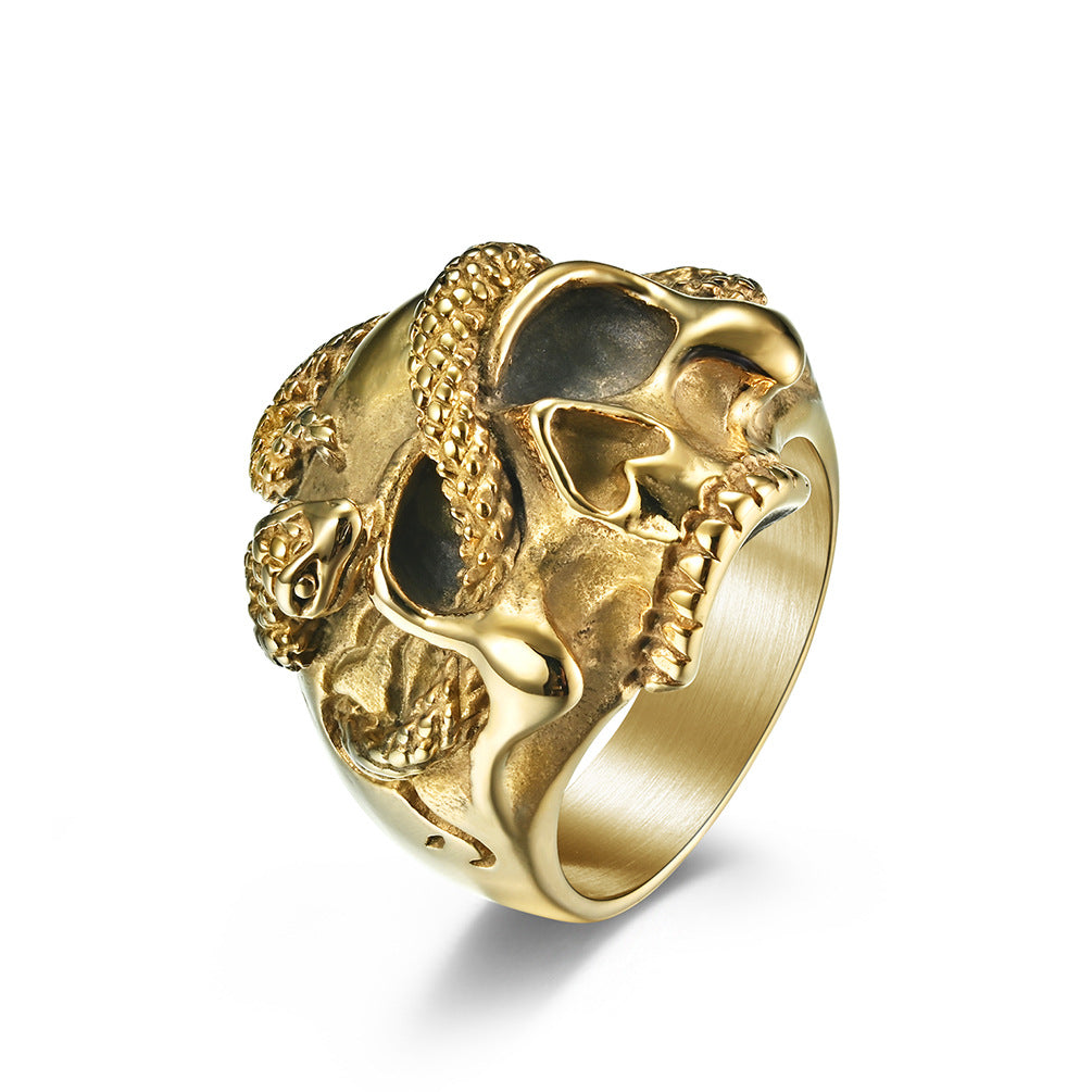 Hop Viper Skull Dark Style Rap Rings