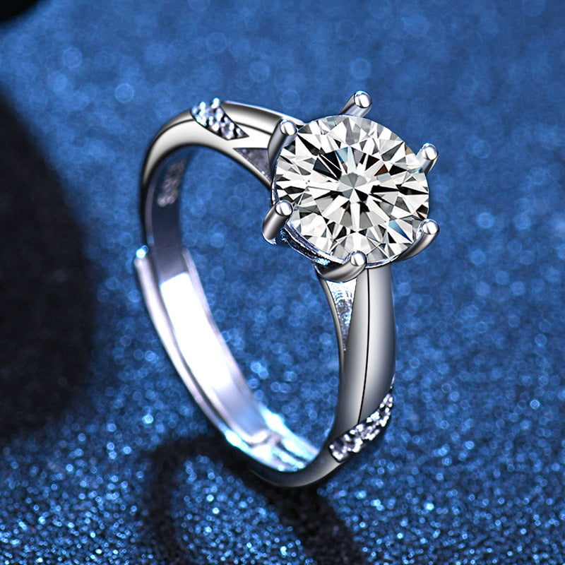 Women's Fashion Simple Karat Diamond Proposal Source Rings