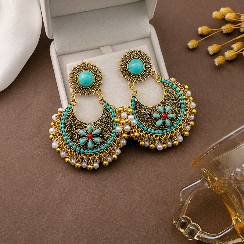 Women's Ethnic Style Drop Ear High-key Dignified Earrings