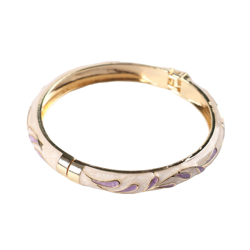 Court Cloisonne Enamel Boutique Light Luxury High-grade Design Bracelet