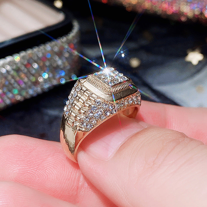 Men's Accessories Hip Hop Style Fashion Diamond Rings