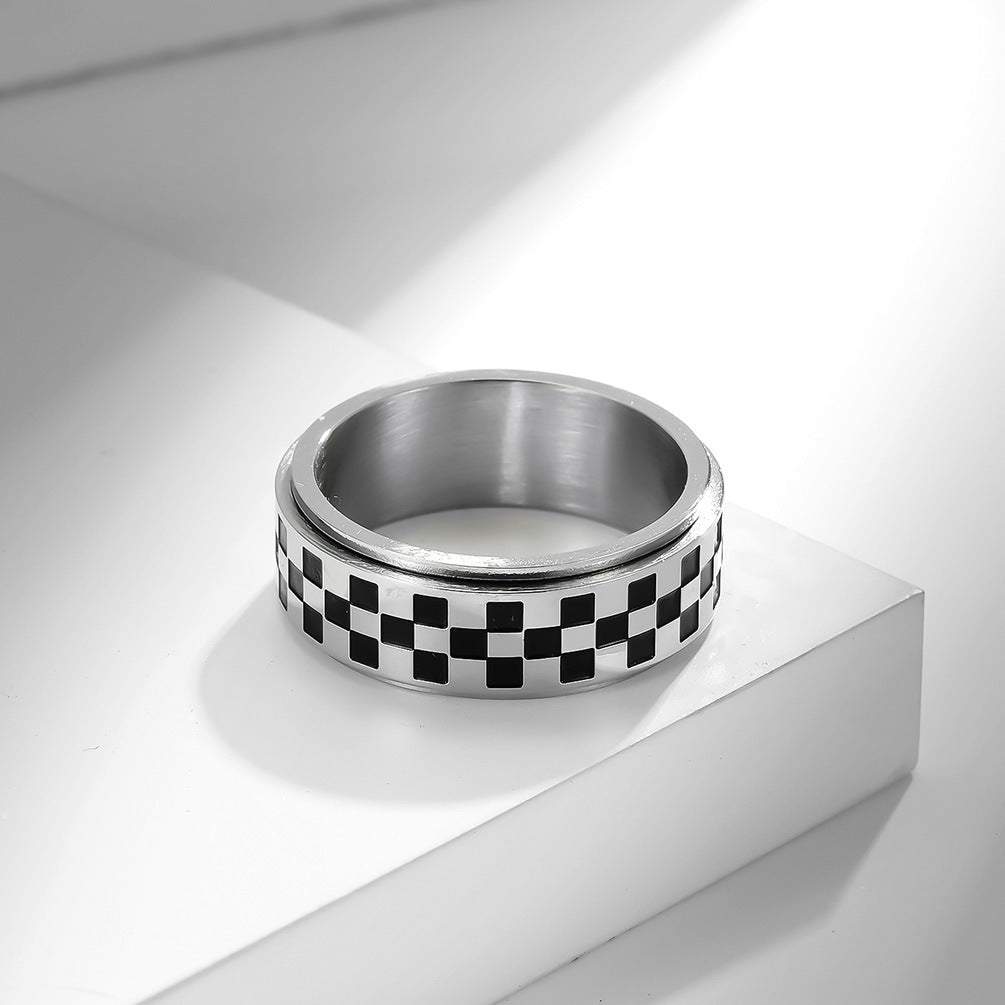 Go Chessboard schwarz-weiß karierte Ringe
