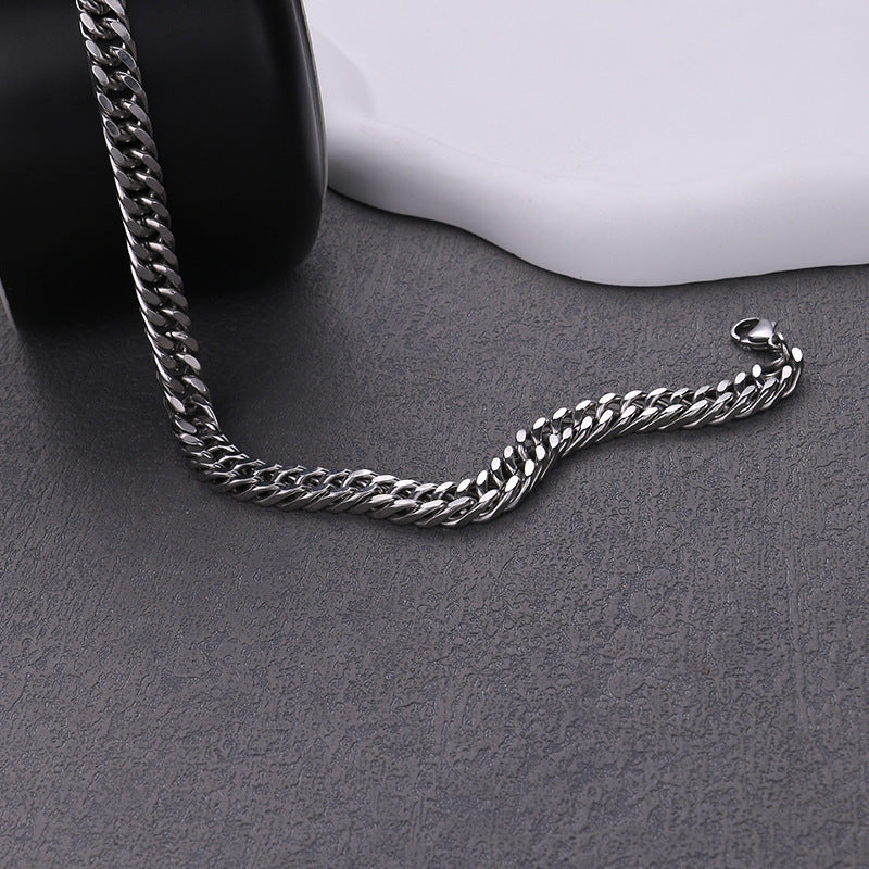 Chain Stainless Steel Double Buckle Encrypted Necklaces