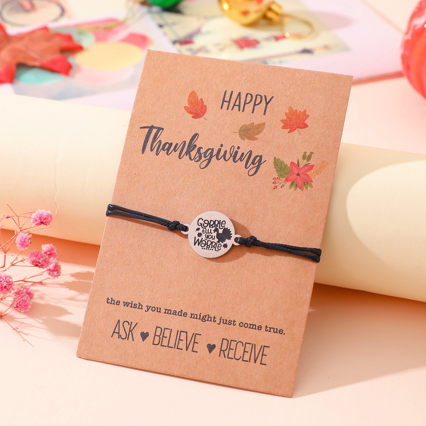 Holiday Blessing Creative Stainless Steel Laser Bracelets
