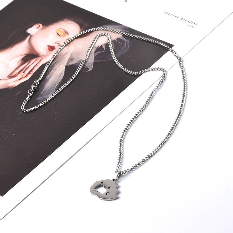 Women's & Men's & Number Pendant Titanium Steel And Necklaces