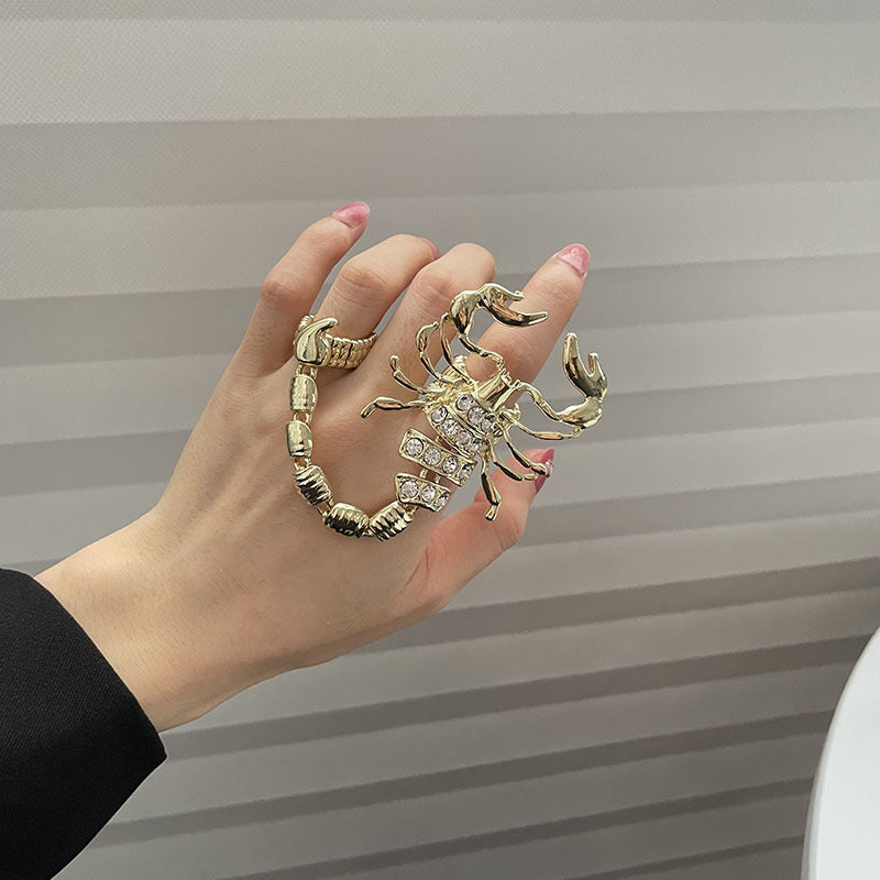 Metal Scorpion Chain Female Hip Hop Rings