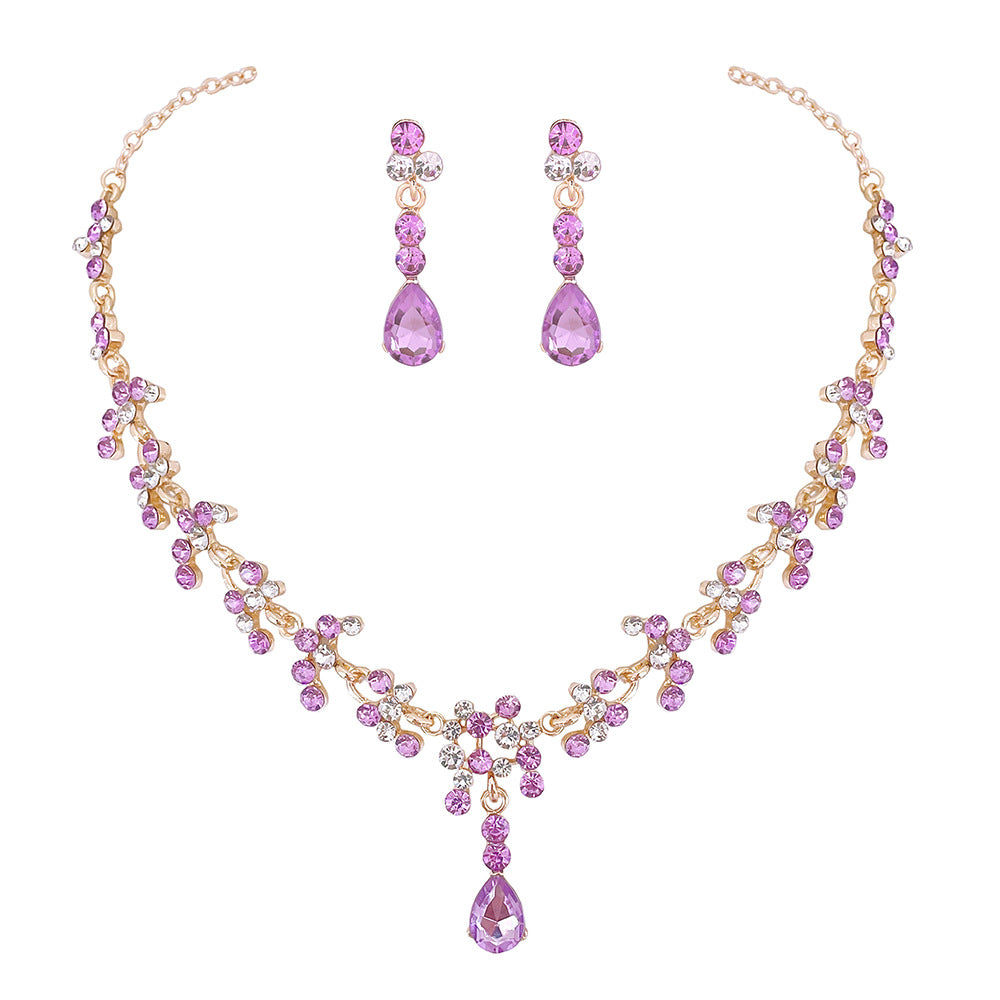 Attractive Bridal Suit Fashion Diamond Crystal Necklaces