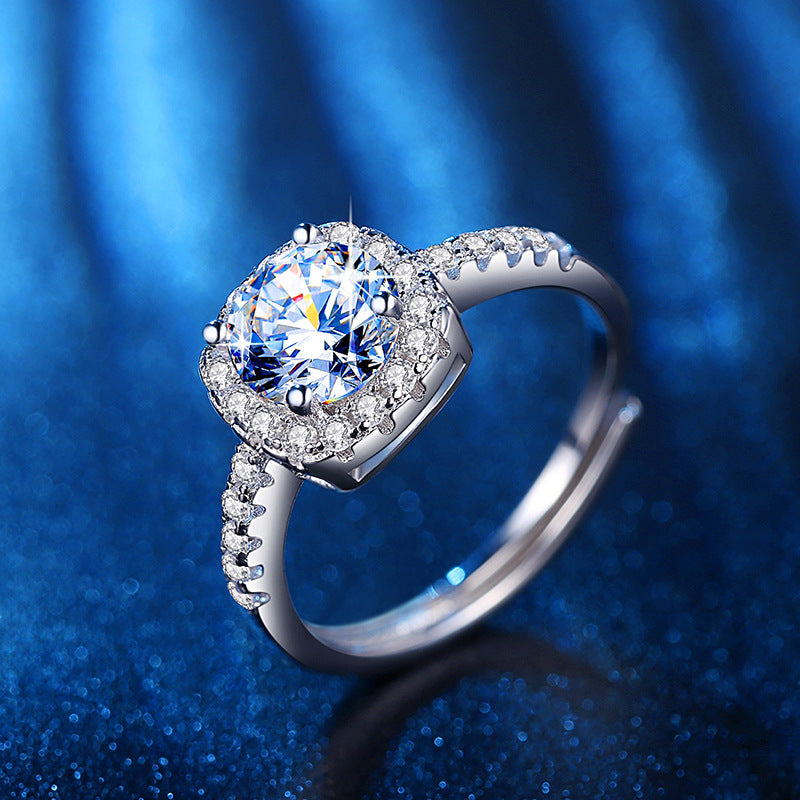 Fashion Square Diamond Elegant Classic Moissanite Rings