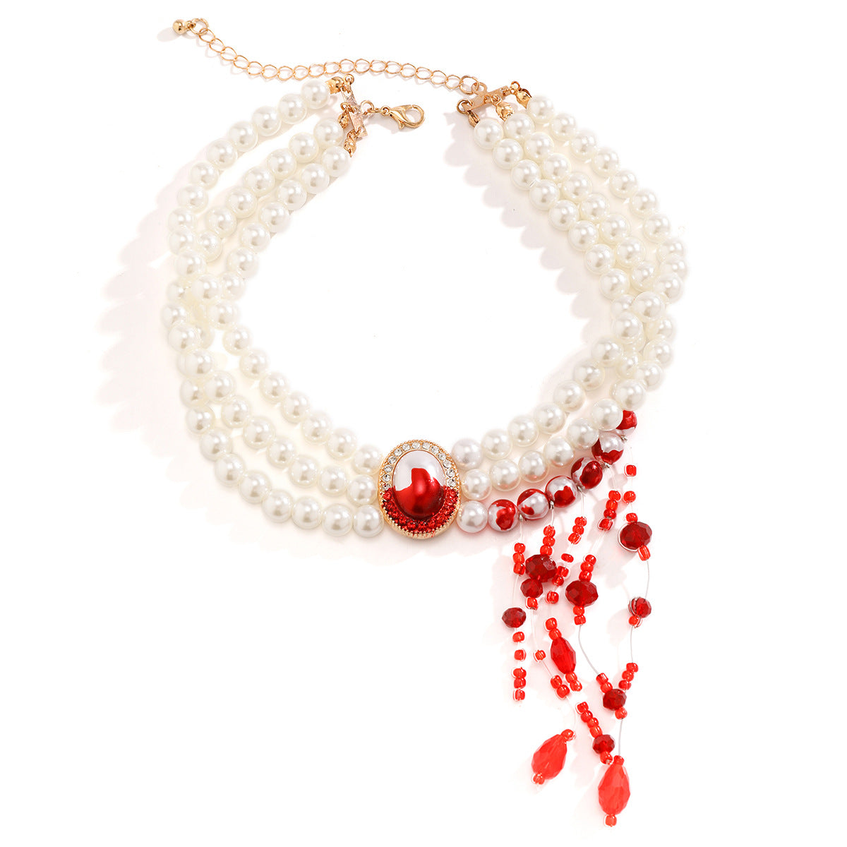 Beaded Halloween Imitation Pearl Collar Vintage Necklaces