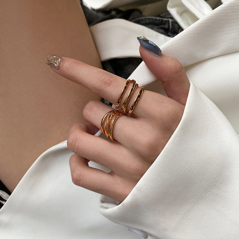 Damen-Stil-Knuckle-Modeaccessoires, personalisierte geometrische Ringe