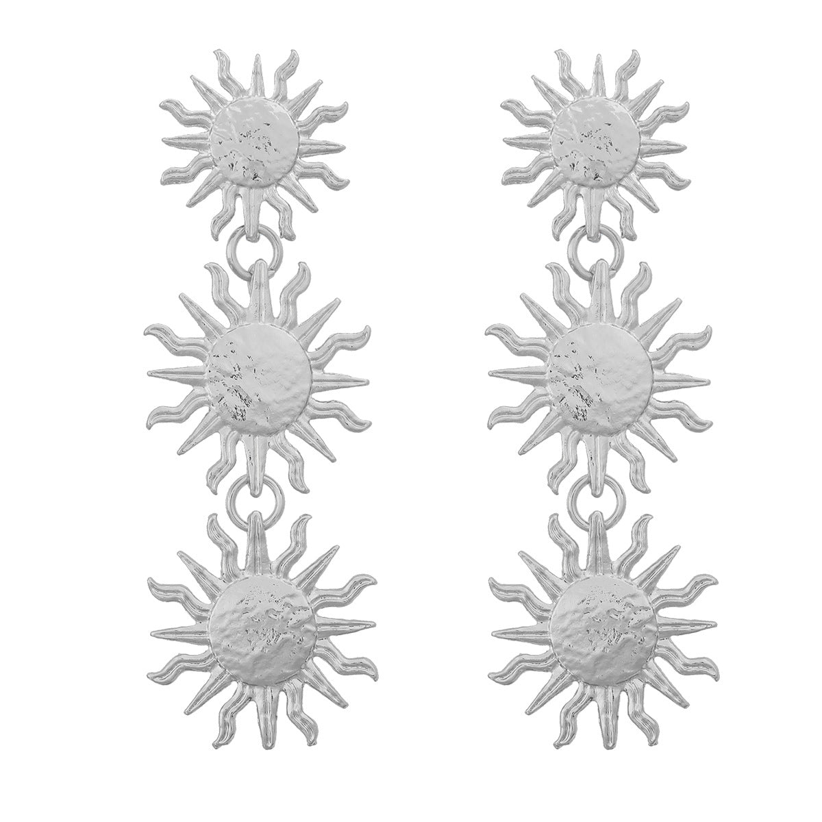 Damen-Ohrringe mit Sommerblumen-Motiv, Metall-Legierung, Sonnenblumen-Ohrringe