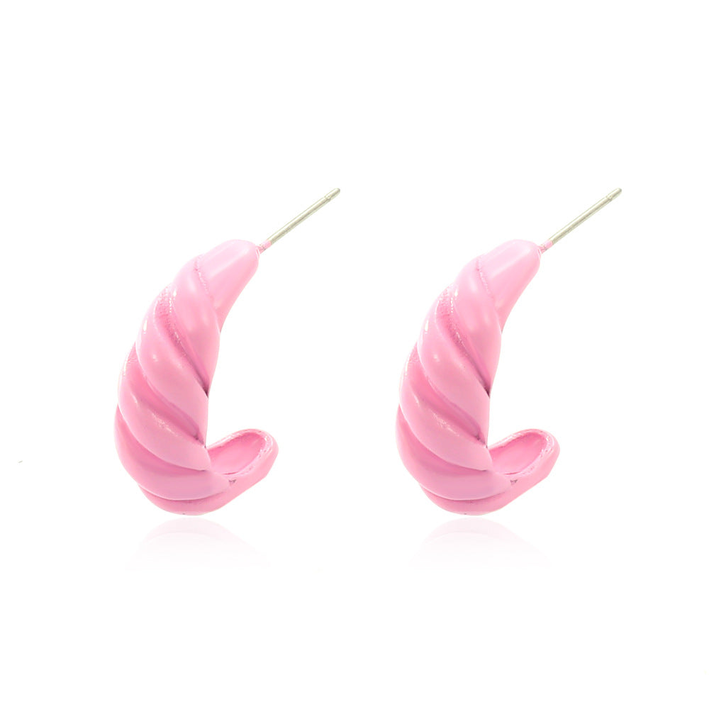 Twist Female French Style Temperament Alloy Rings