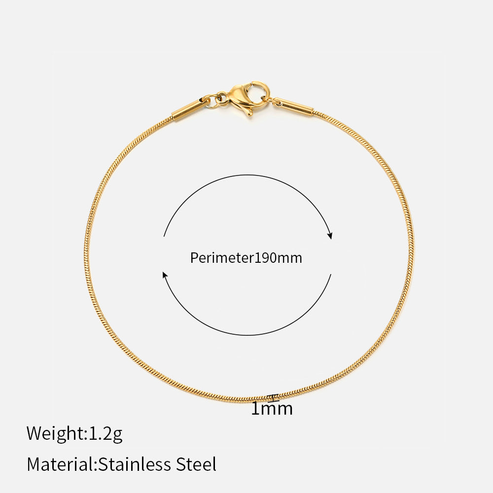 Nischendesign-Titan-Schlangenknochenarmbänder für Damen aus Stahl