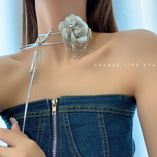 Three-dimensional Flower Waist Chain Personalized Minority Necklaces