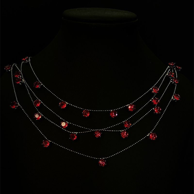 Colliers à pampilles de mariage à la mode en Zircon Rose étoilé