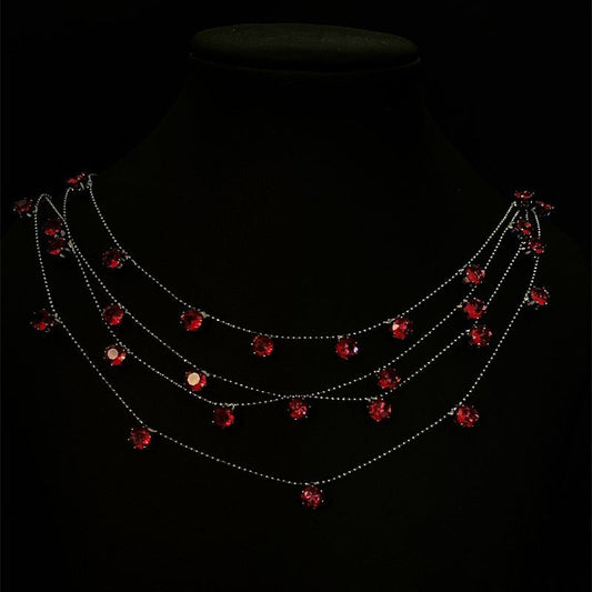 Colliers à pampilles de mariage à la mode en Zircon Rose étoilé