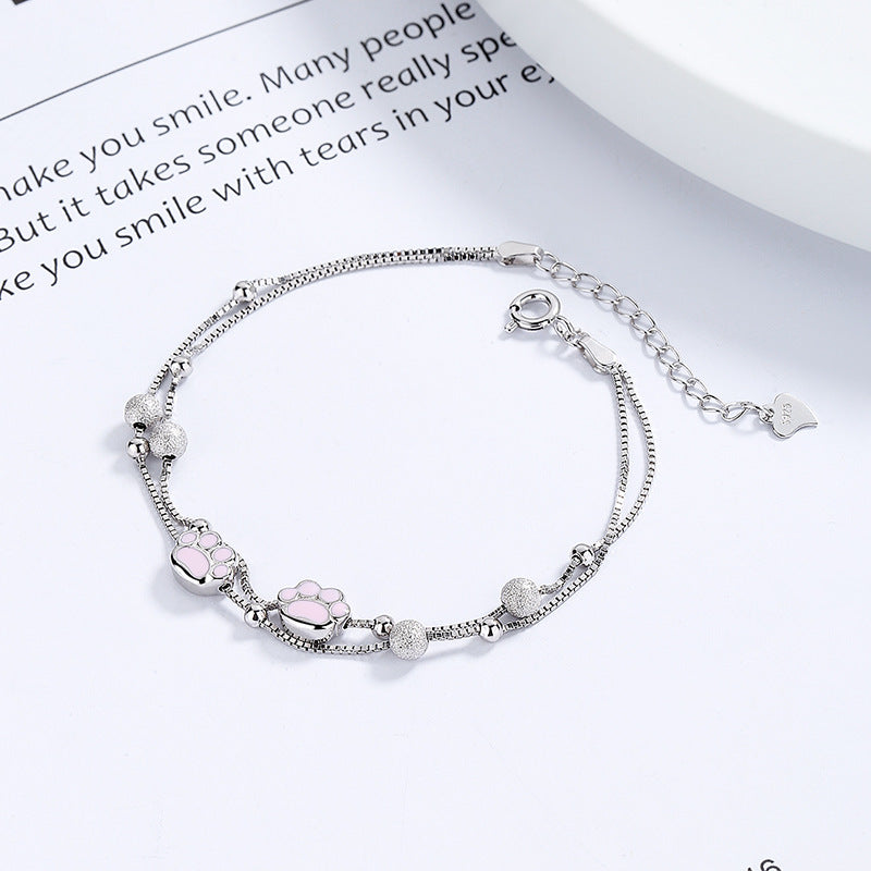 Bracelets de perles polies ternes simples Paw Summer pour femmes