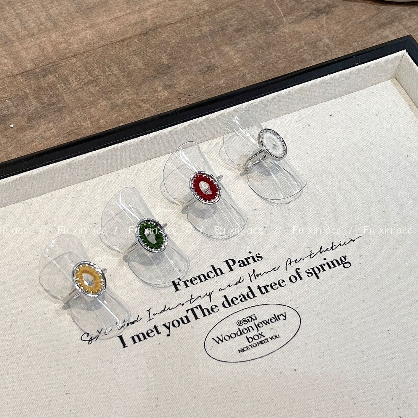 Color Open Female Fashion Temperament Style Index Rings