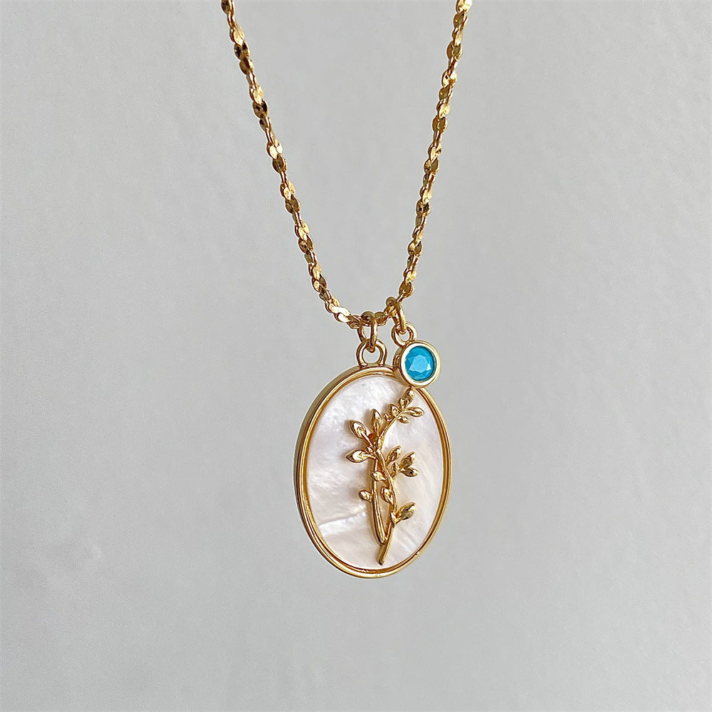 Colliers à pendentif en coquillage ovale tridimensionnel, fleur de décembre pour cheveux