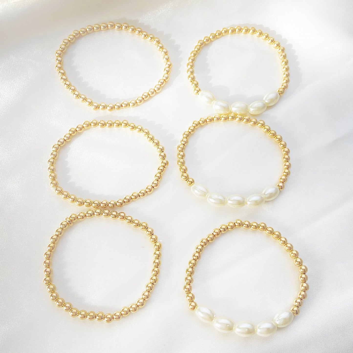 Costume de perles d'imitation de Style Simple pour femmes, Bracelets géométriques froids