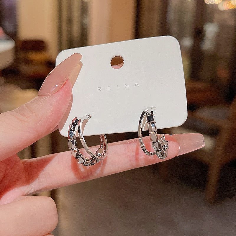 Women's Light Luxury Minority Shaped Round Advanced Earrings