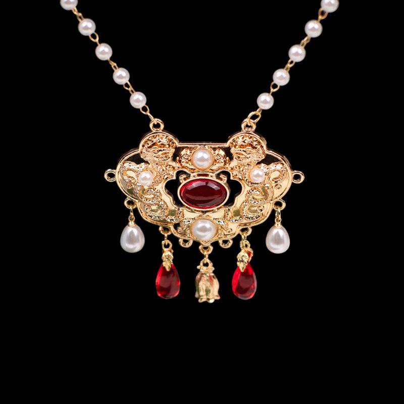 Damenaccessoires Sicherheitsschloss im antiken Stil mit Halsketten