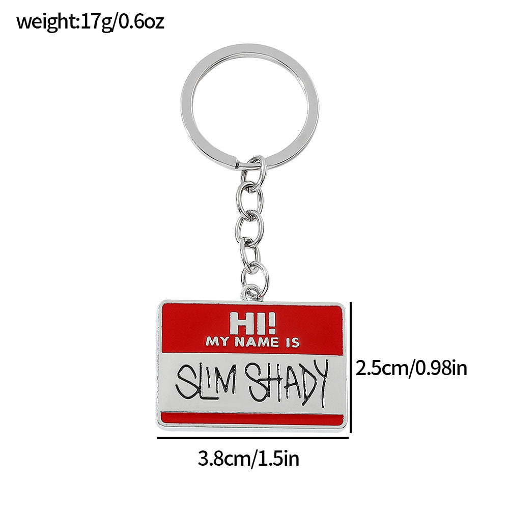 Hip Hop Rap Rascal Square Plate Necklace