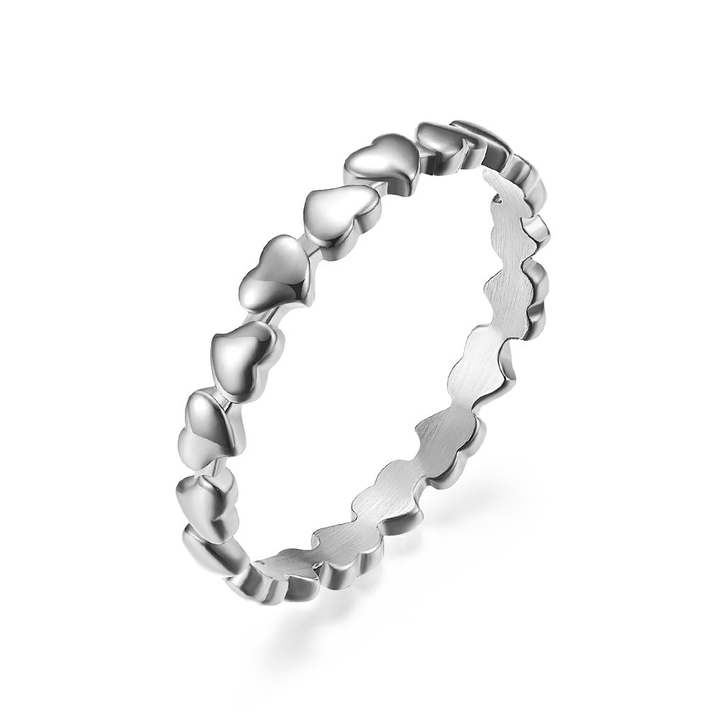 Stapelbare Edelstahlringe für Damen aus Titanstahl „Little Finger“.