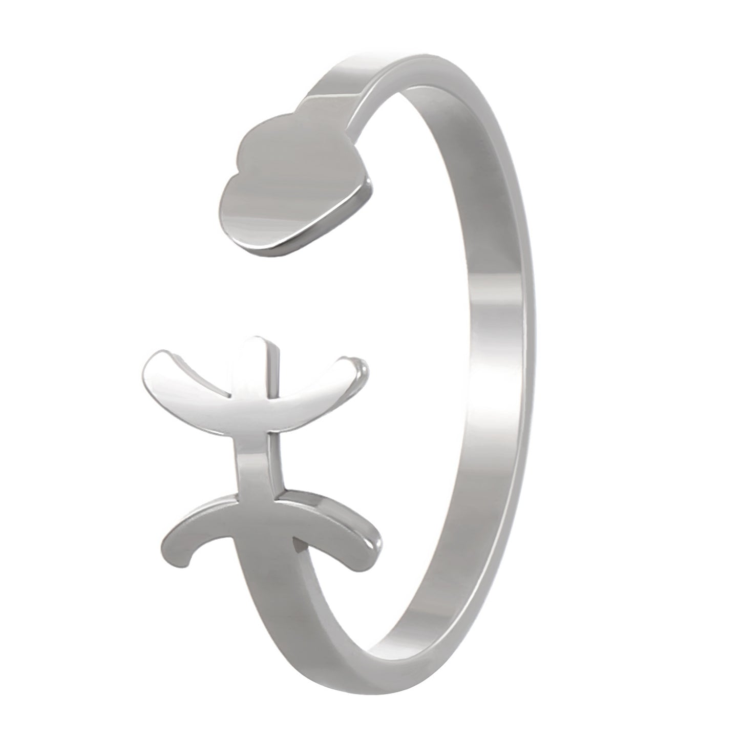 Konstellationen Dreidimensionale Liebe Kleine Finger Offene Ringe