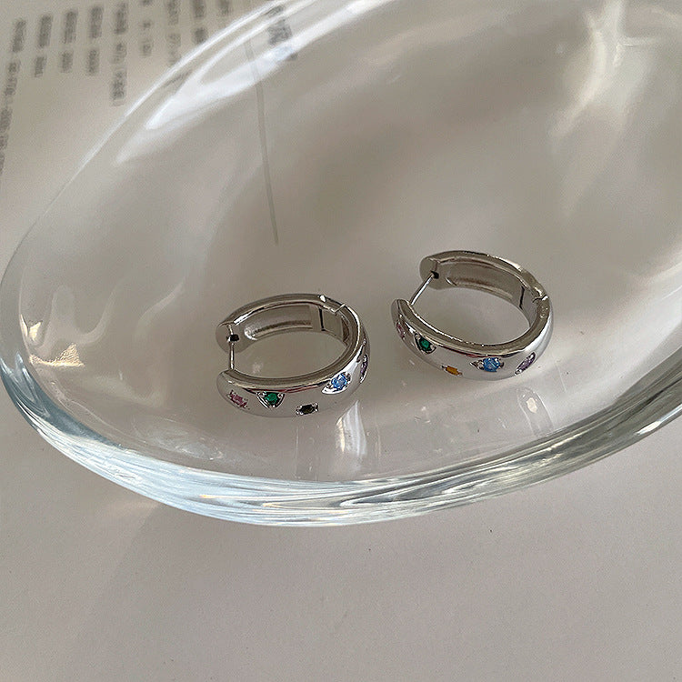 Women's Crystals Metal For Niche Design Retro Personality Earrings