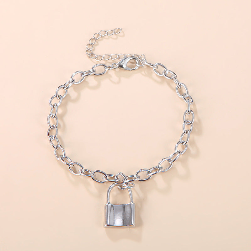 Lock Head Female Korean Personality Hollow Bracelets