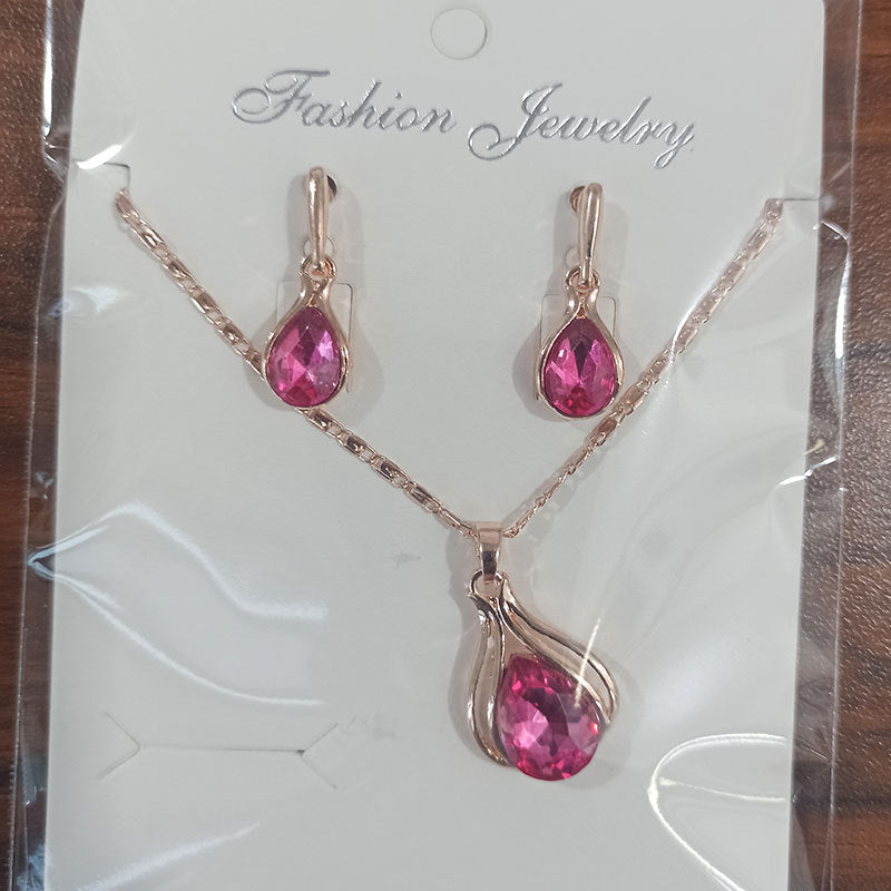 Fashion Blue Green Red Drop Shape Necklaces