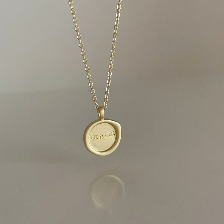 Pendentif irrégulier en métal mat, Niche féminine, personnalité rétro, tous les colliers