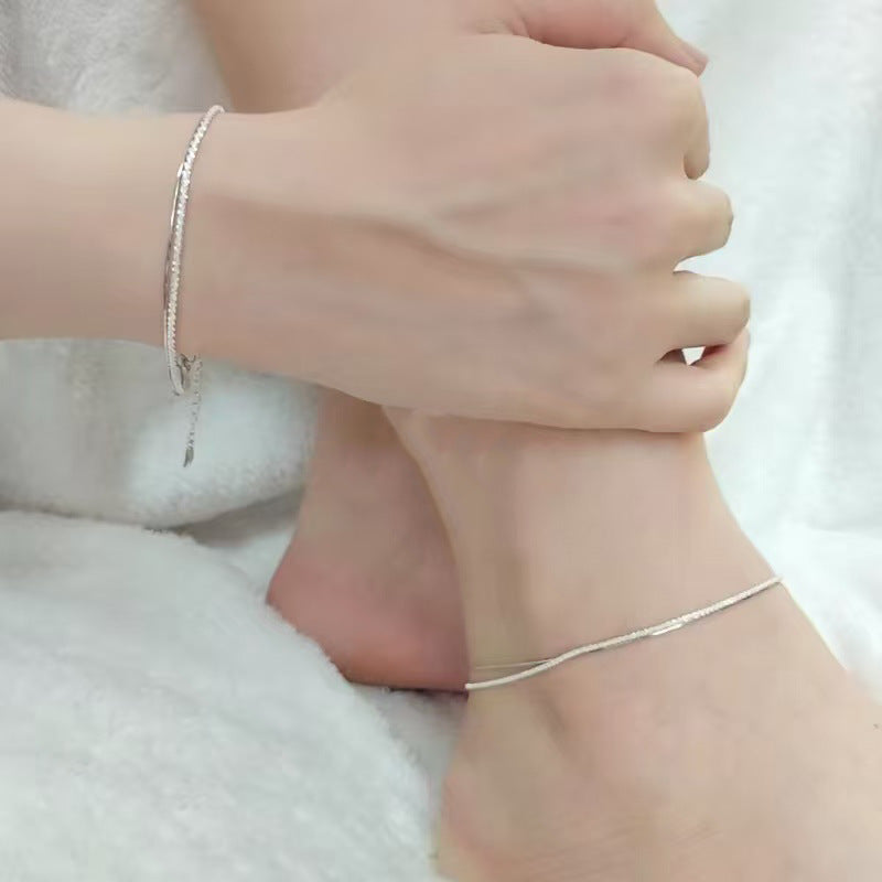 Women's Light Luxury High-grade Sterling Sier Flashing Zircon Bracelets