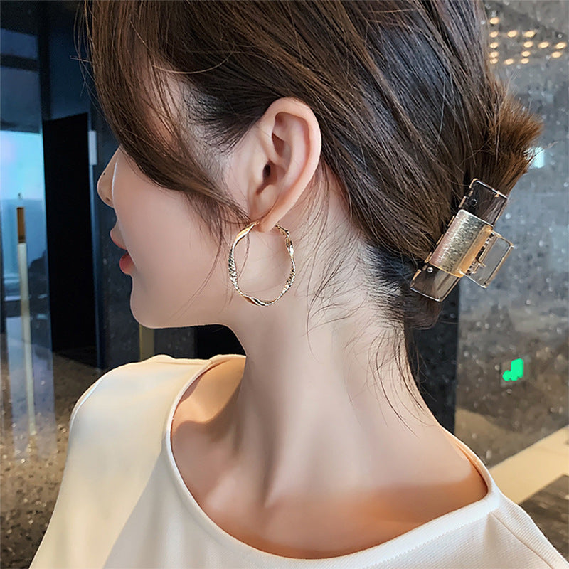 Women's Sier Needle Minimalism Personality Design Twisted Rings