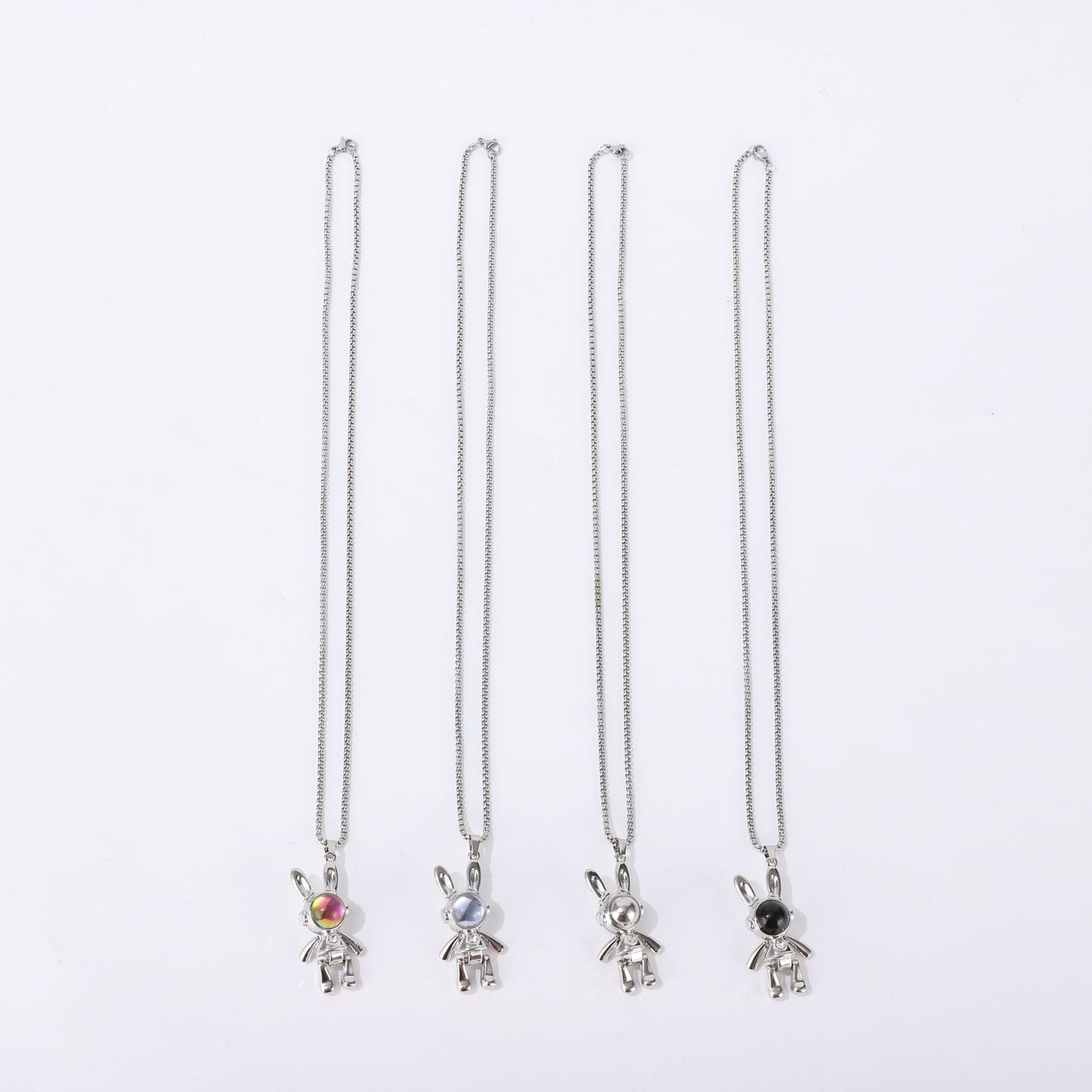 Women's & Men's Movable Mechanical Rabbit Hip Hop Fashion Necklaces