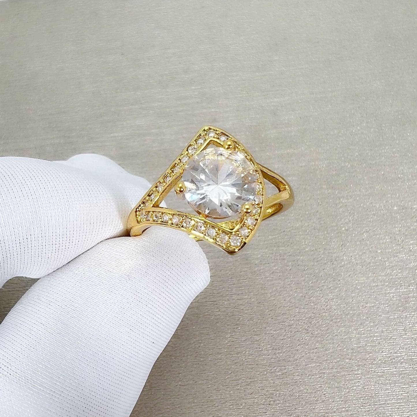 Gift Geometric 2 Karat Opening Versatile Rings